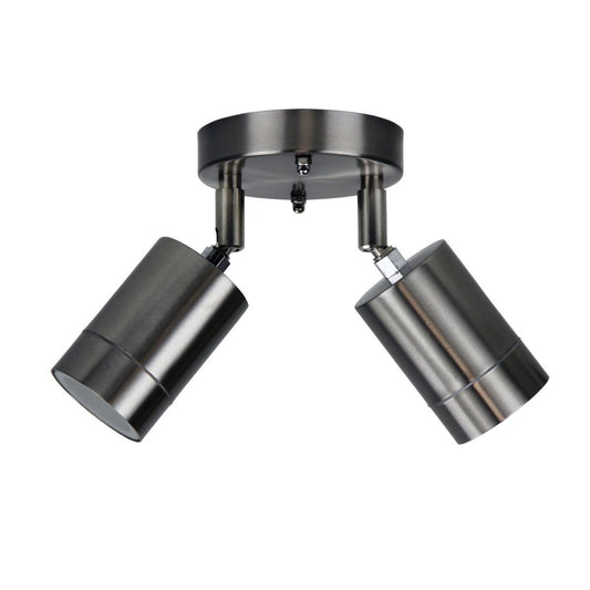 Oriel ZETA - 2 Light Twin Head Exterior Adjustable Spotlight IP44 - Mases LightingOriel Lighting