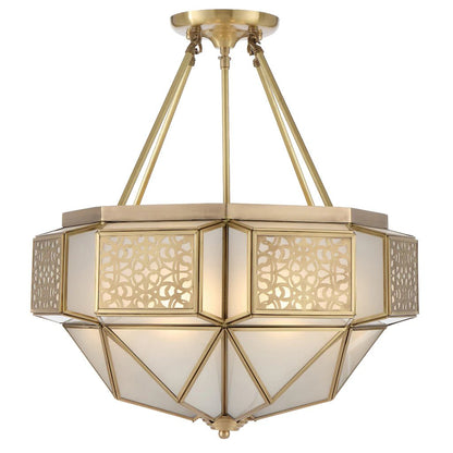 Overton CTC Pendant Light 6Lt in Brass - Mases LightingTelbix