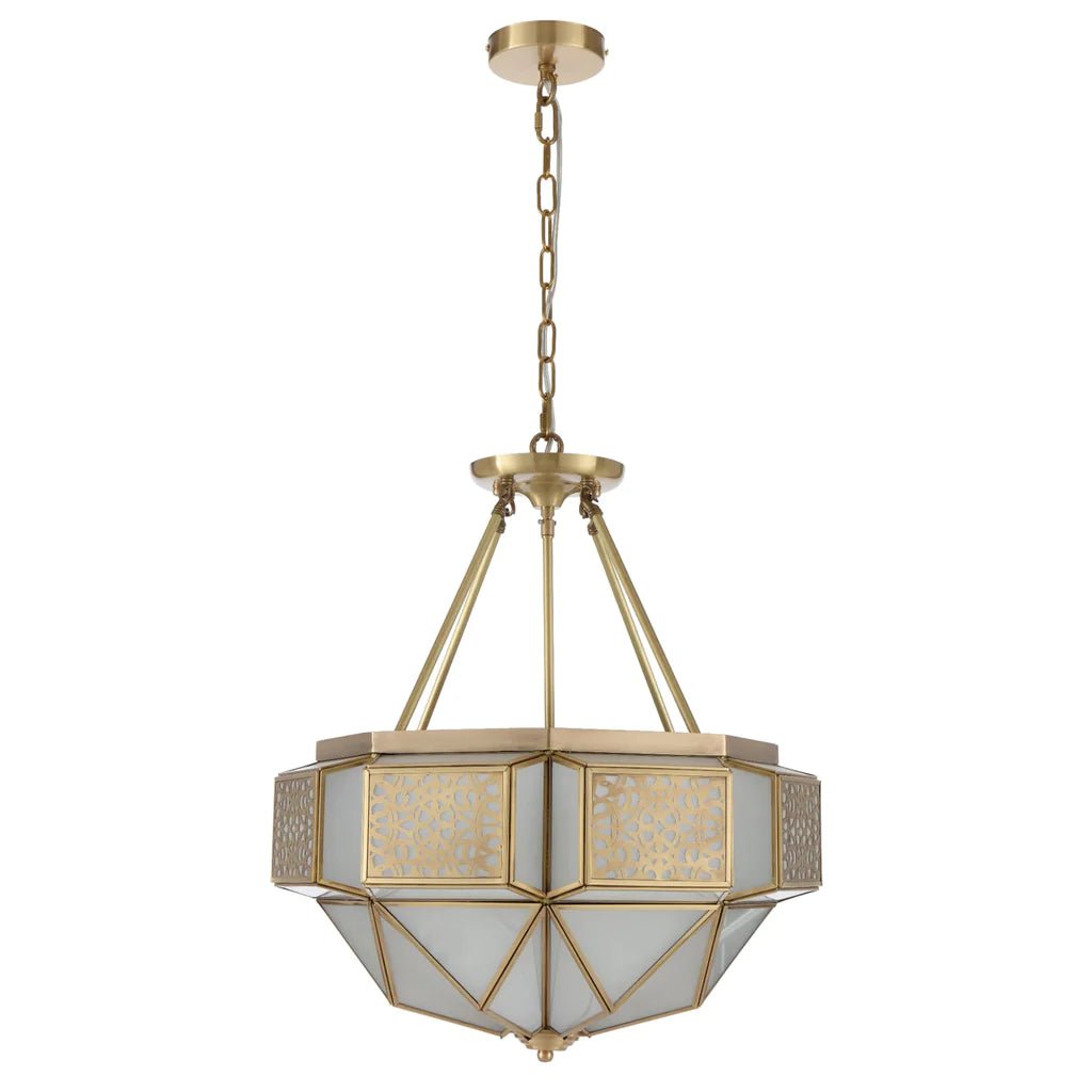 Overton CTC Pendant Light 6Lt in Brass - Mases LightingTelbix