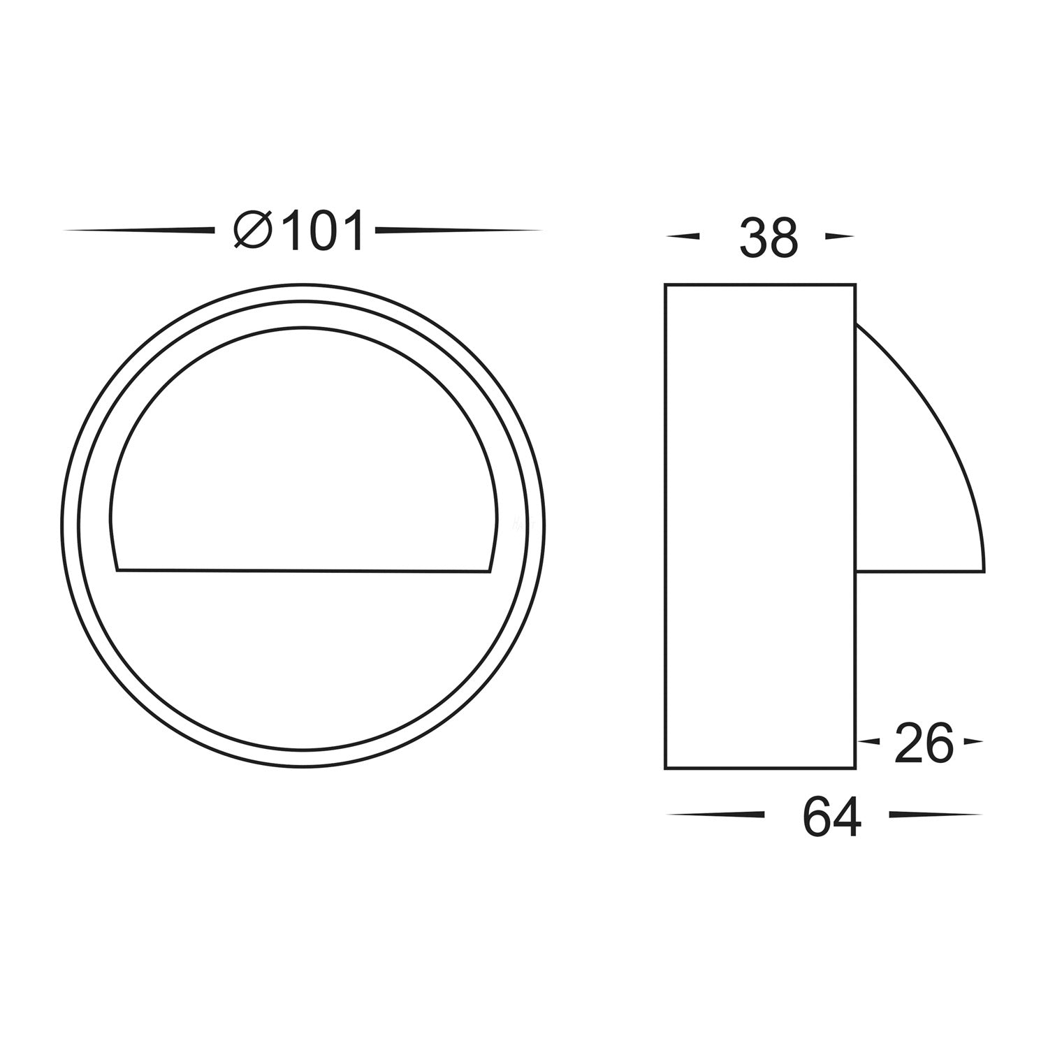 Pinta 316 Stainless Steel Step Lights with Large Eyelid Havit Lighting - HV2906-HV2909