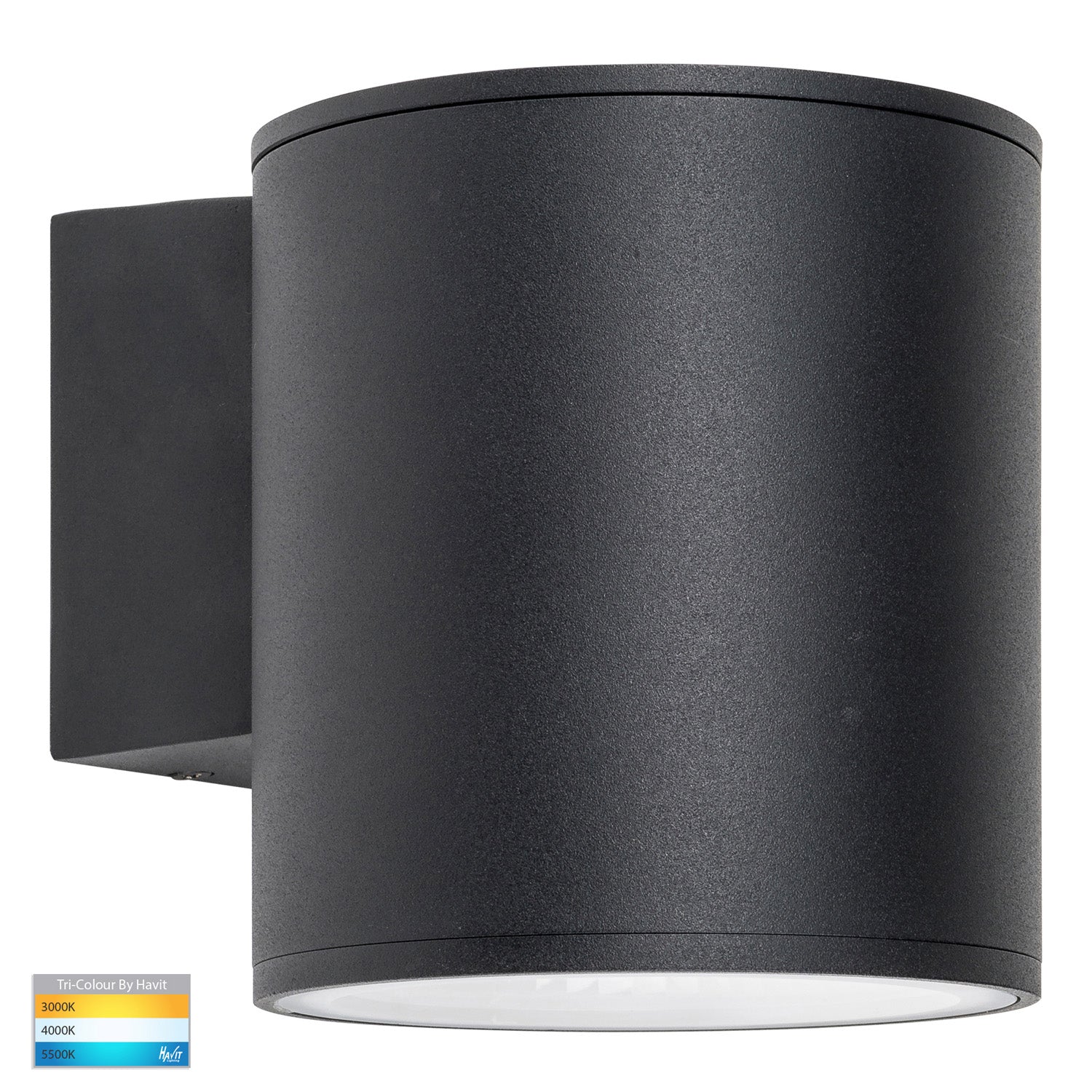 Porter LED Fixed Down Wall Light Tri Colour Large in Black/White Havit Lighting - HV3628T - Mases LightingHavit Lighting