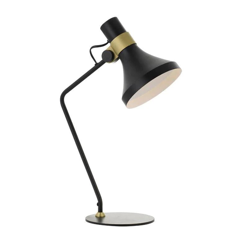 Roma Table Lamp in Black w/ Matt Brass - Mases LightingTelbix