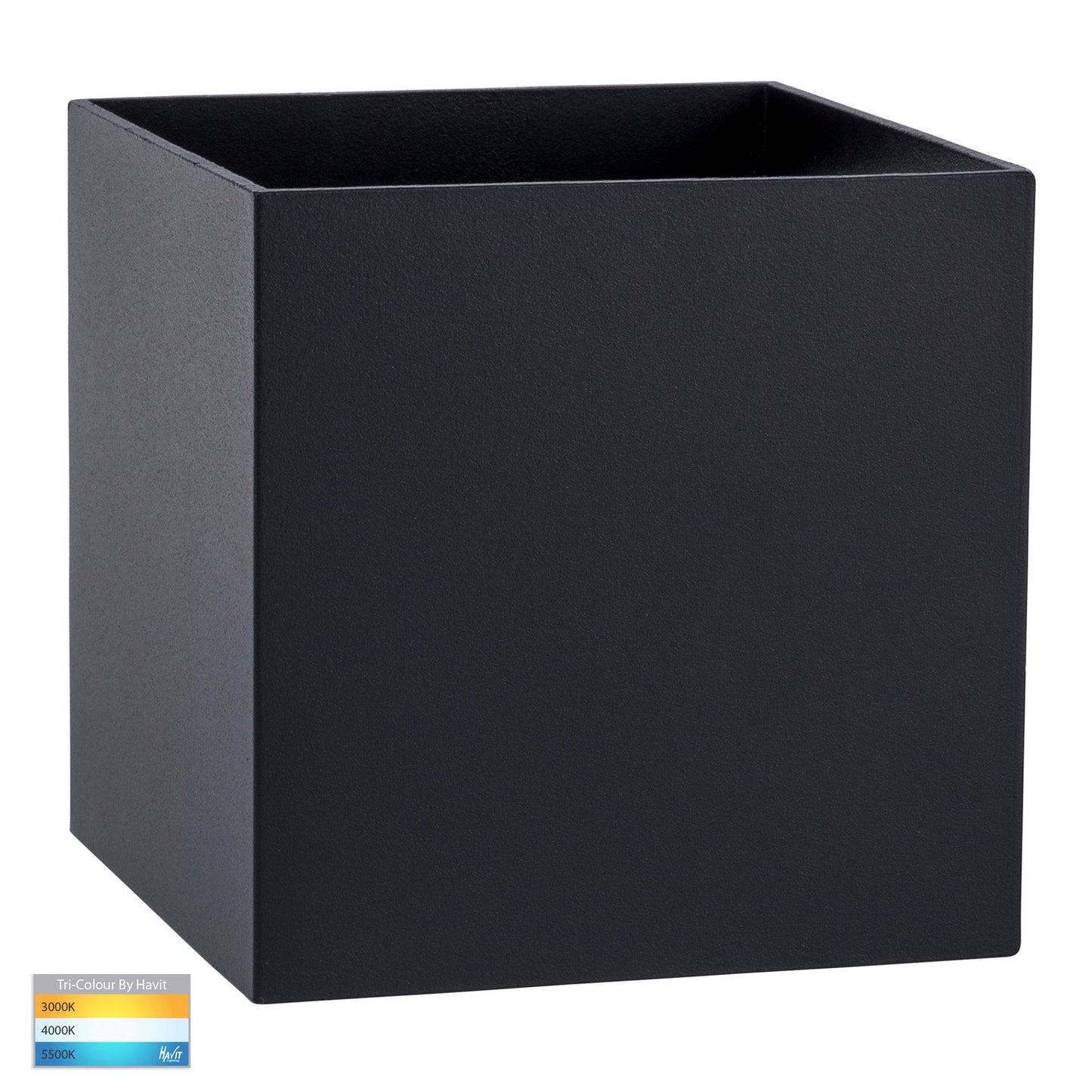 Rounded Outdoor LED Up/Down Wall Light Change Angle Of Light in Black or White Havit Lighting - HV3658T-XXX-RND - Mases LightingHavit Lighting