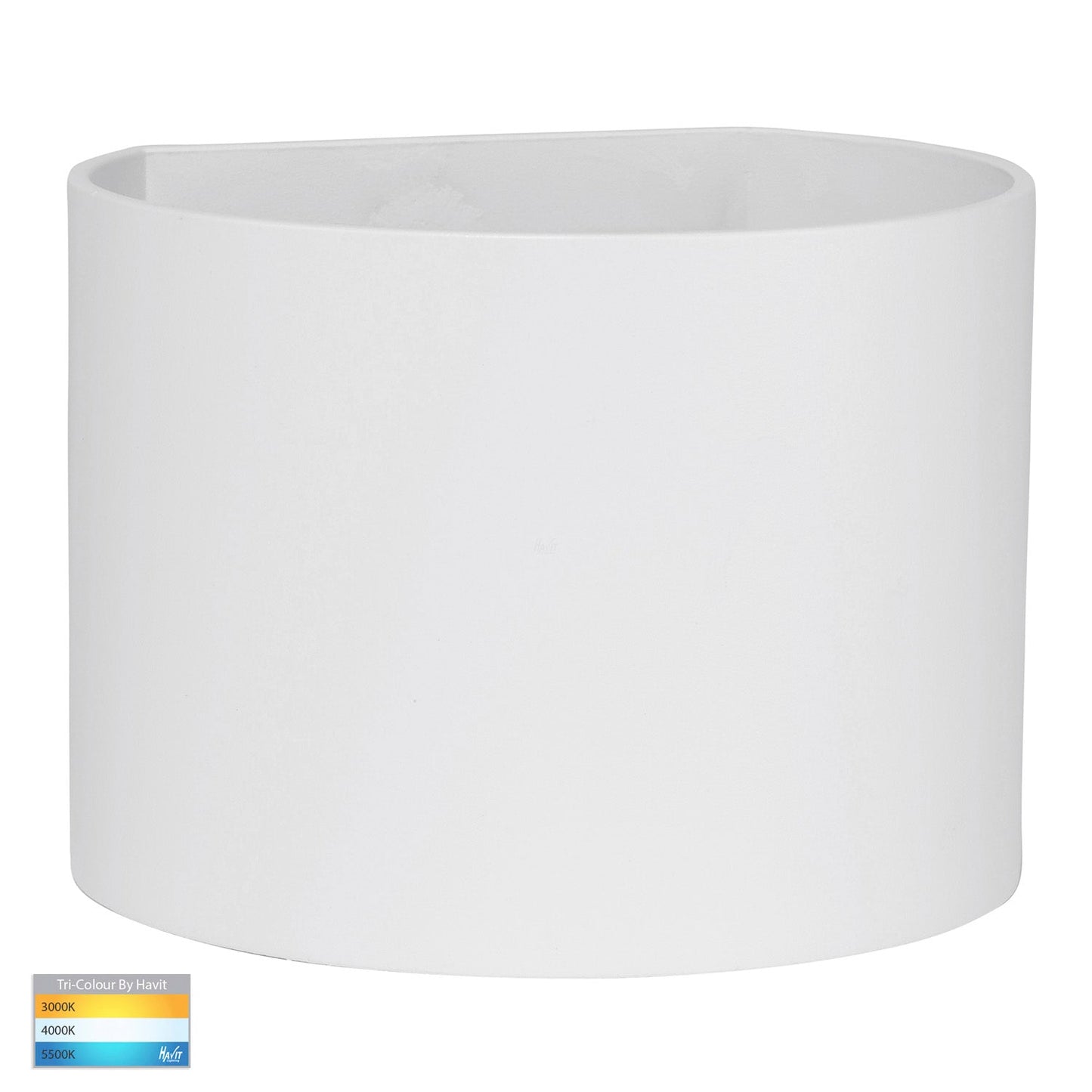 Rounded Outdoor LED Up/Down Wall Light Change Angle Of Light in Black or White Havit Lighting - HV3658T-XXX-RND - Mases LightingHavit Lighting