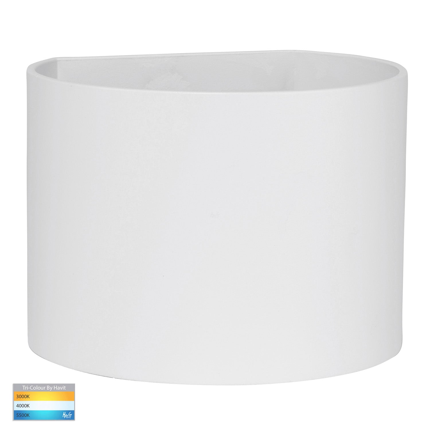 Rounded Outdoor LED Up/Down Wall Light Change Angle Of Light in Black or White Havit Lighting - HV3658T-XXX-RND - Mases LightingHavit Lighting
