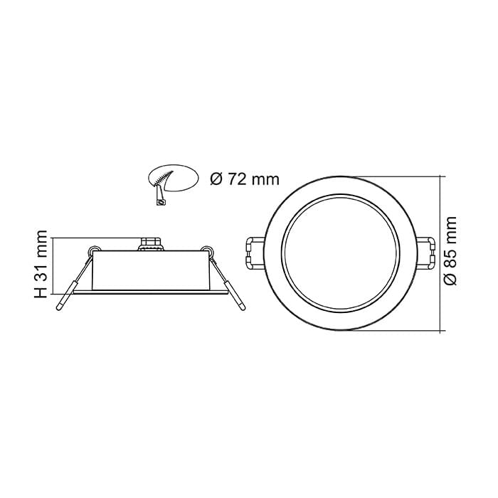 SAL 72mm TRADEGEM S9140TC2WH - 8W White