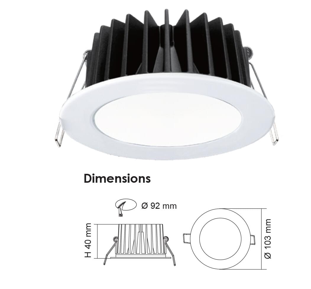 SAL 90mm Ecogem S9041TC - 10W White - Mases LightingSAL