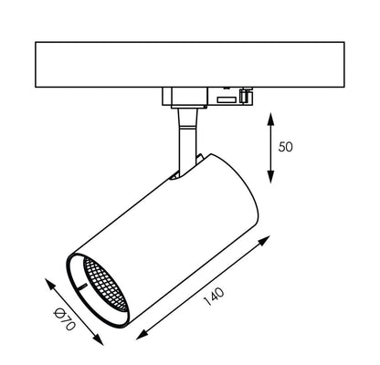 SAL UNITREK DIMMABLE STR9017/15TC - Adjustable White Indoor Track Spotlight - Mases LightingSAL
