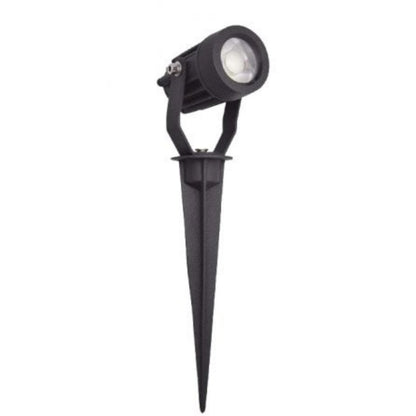 Scenic Kettle tri-colour LED garden spike light in matte black, IP65 — Lighting Creations