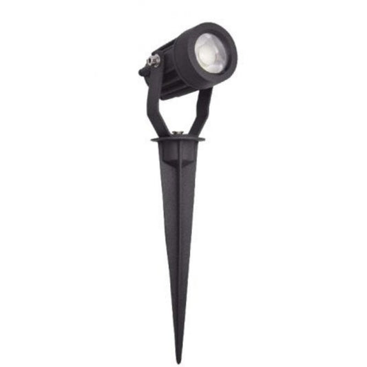 Scenic Kettle tri-colour LED garden spike light in matte black, IP65 — Lighting Creations