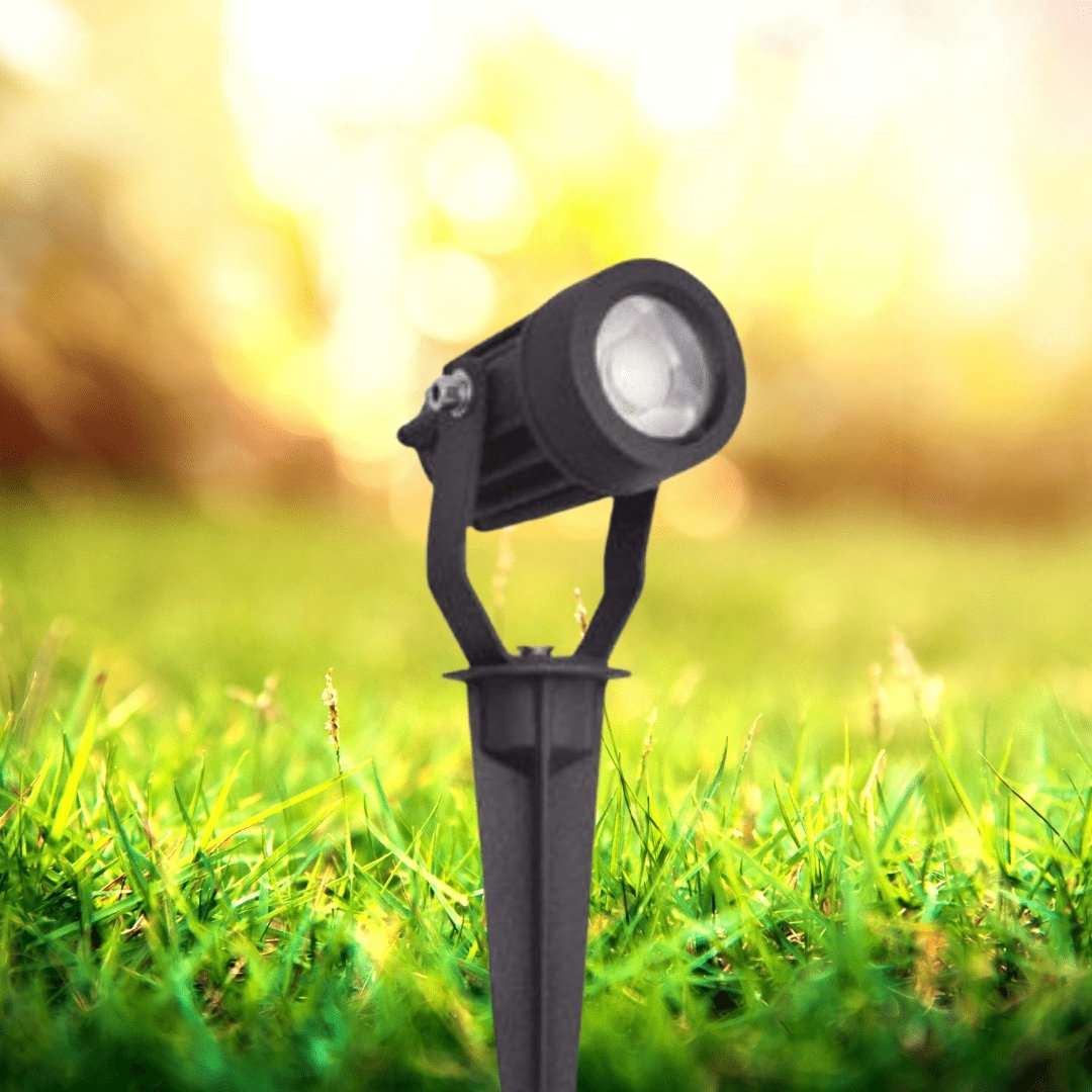 Scenic Kettle garden spike light, 3000K/4000K/6000K tri-colour, black