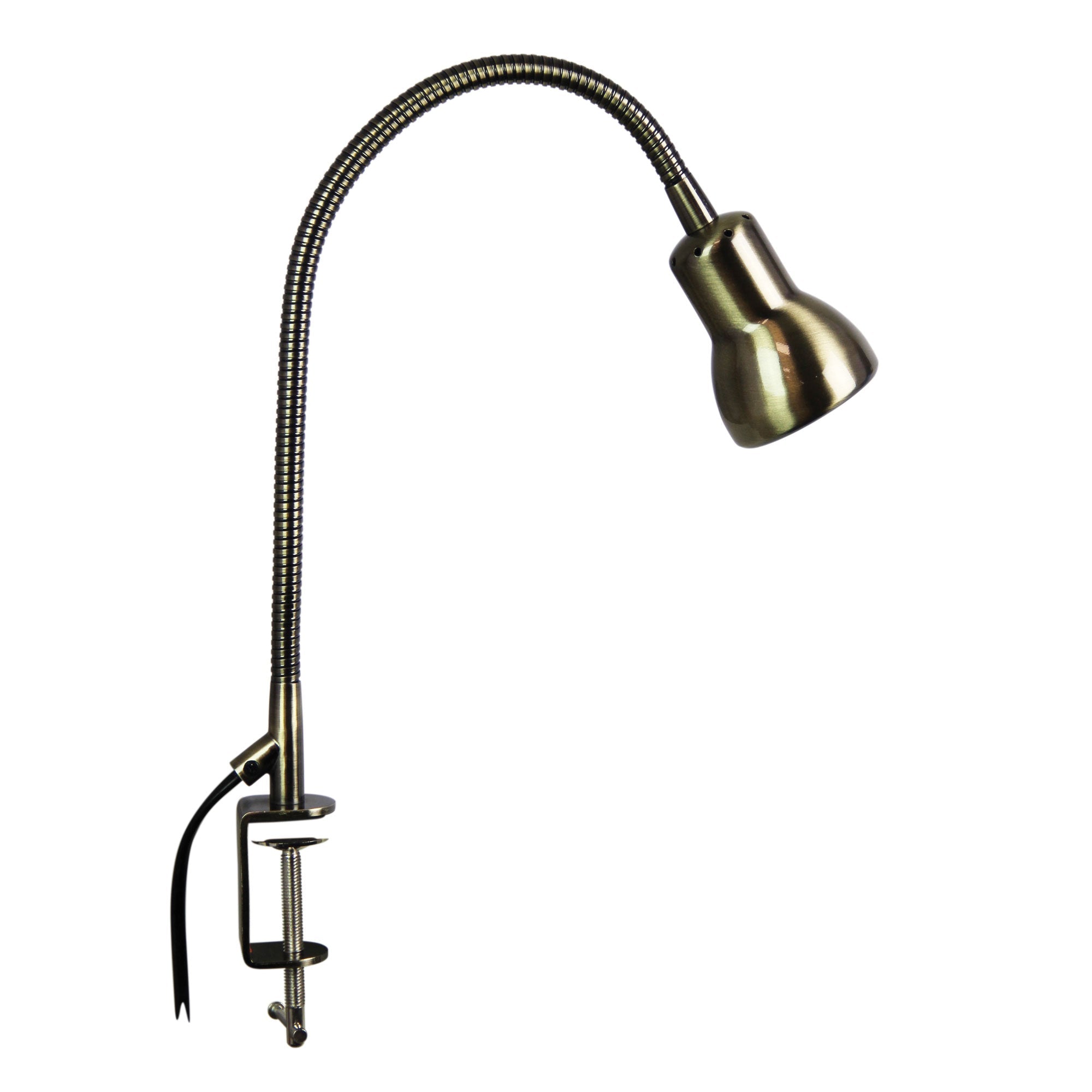 Scope Clamp Lamp Antique Brass