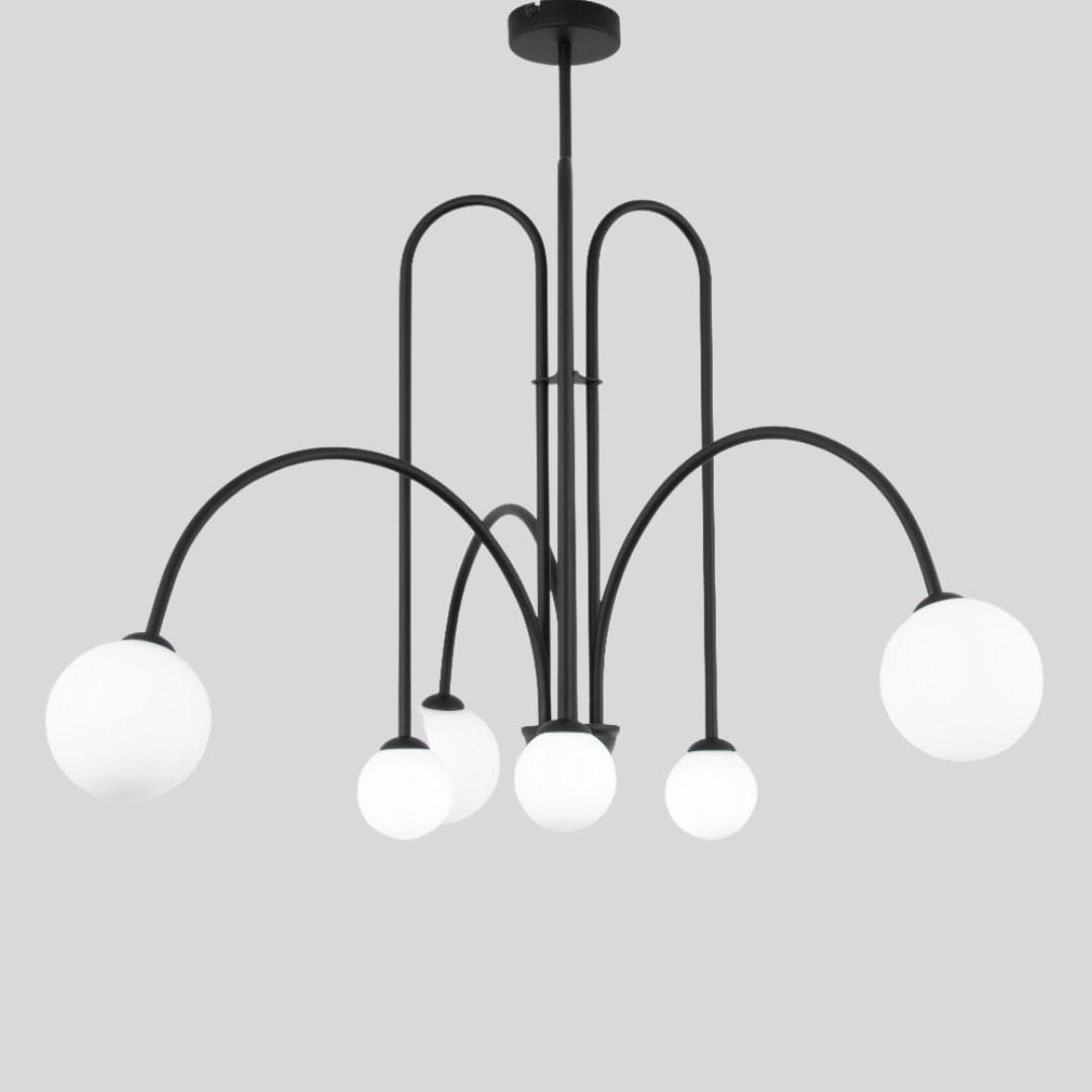 SESTINA Arched 6 Light Black Pendant - Mases LightingLighting Creations