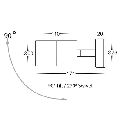 Stainless Steel Adjustable Wall Light Fortis Havit Lighting - HV1272T - Mases LightingHavit Lighting