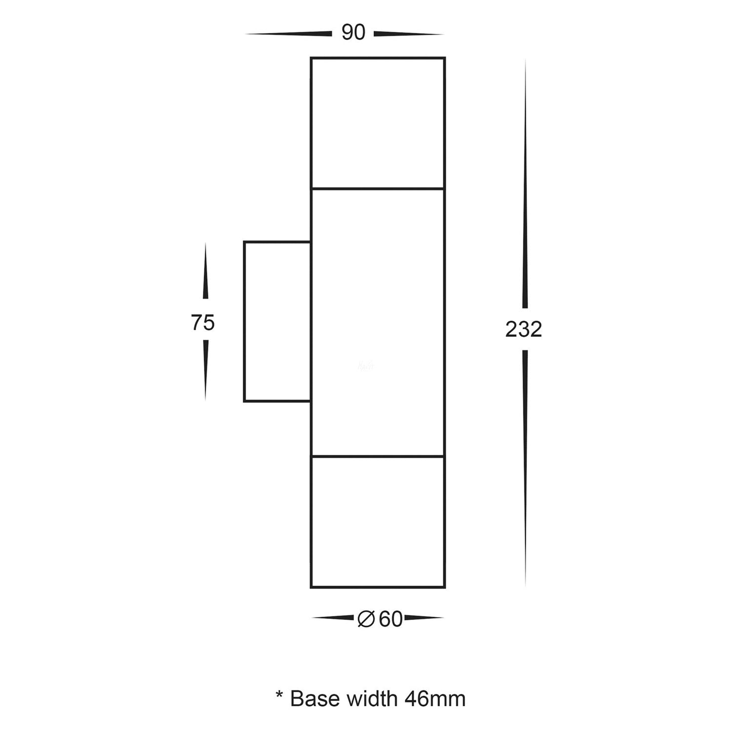 Stainless Steel Up Down Wall Light Piaz Havit Lighting - HV1071T - Mases LightingHavit Lighting