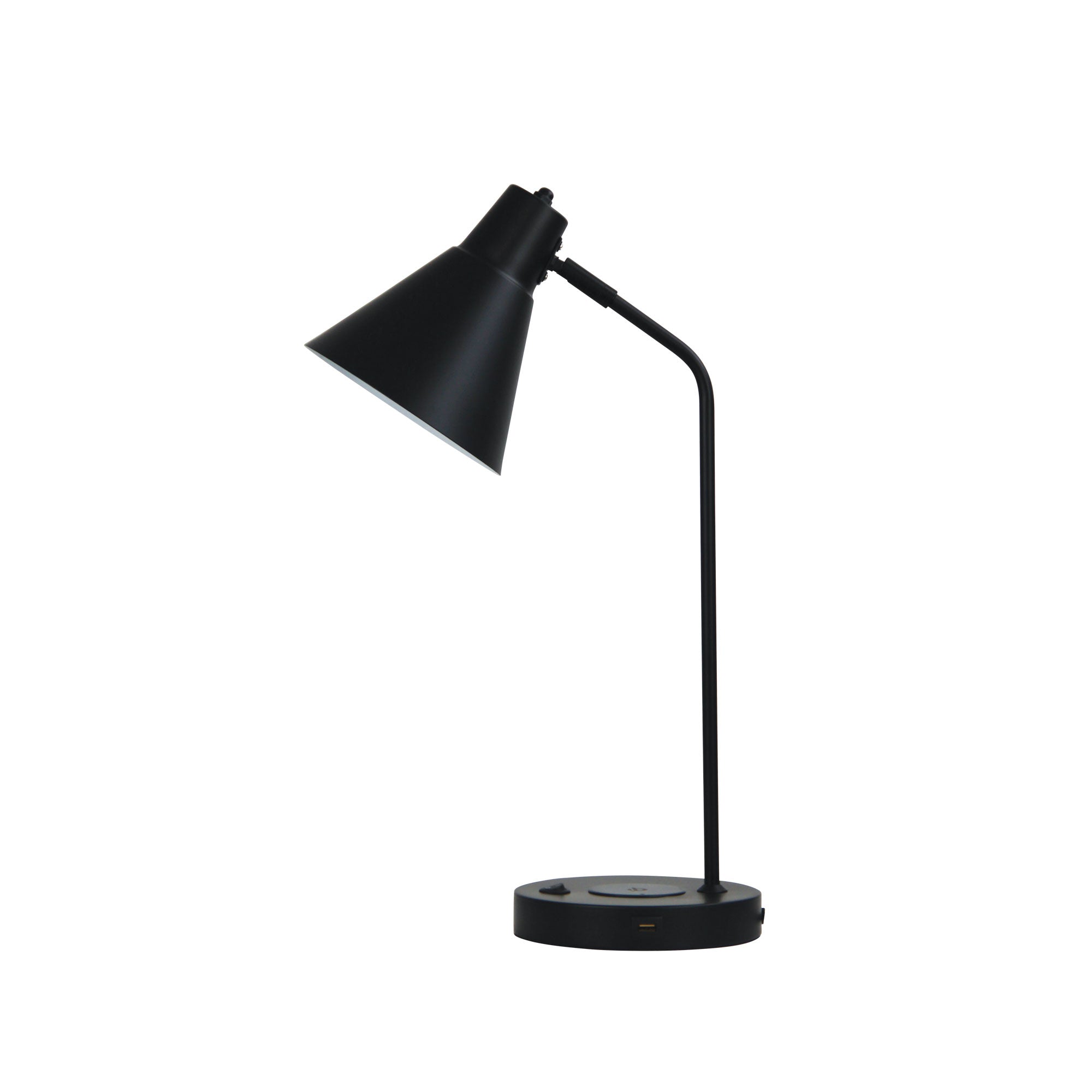 Targa Desk Lamp Black With USB+ - Mases LightingOriel Lighting