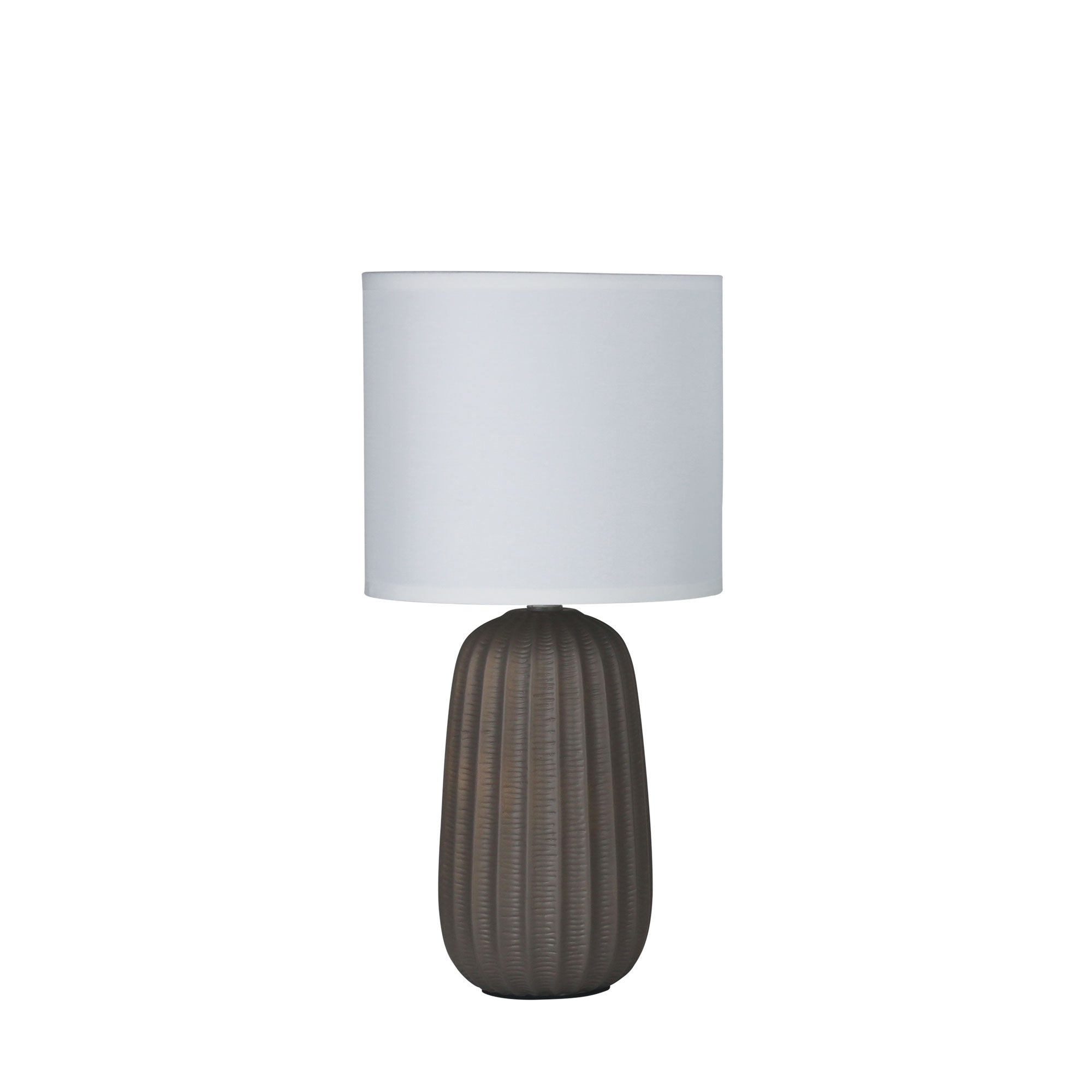 Taupe Complete Table Lamp with LED Tri Colour bulb option - Mases LightingOriel Lighting