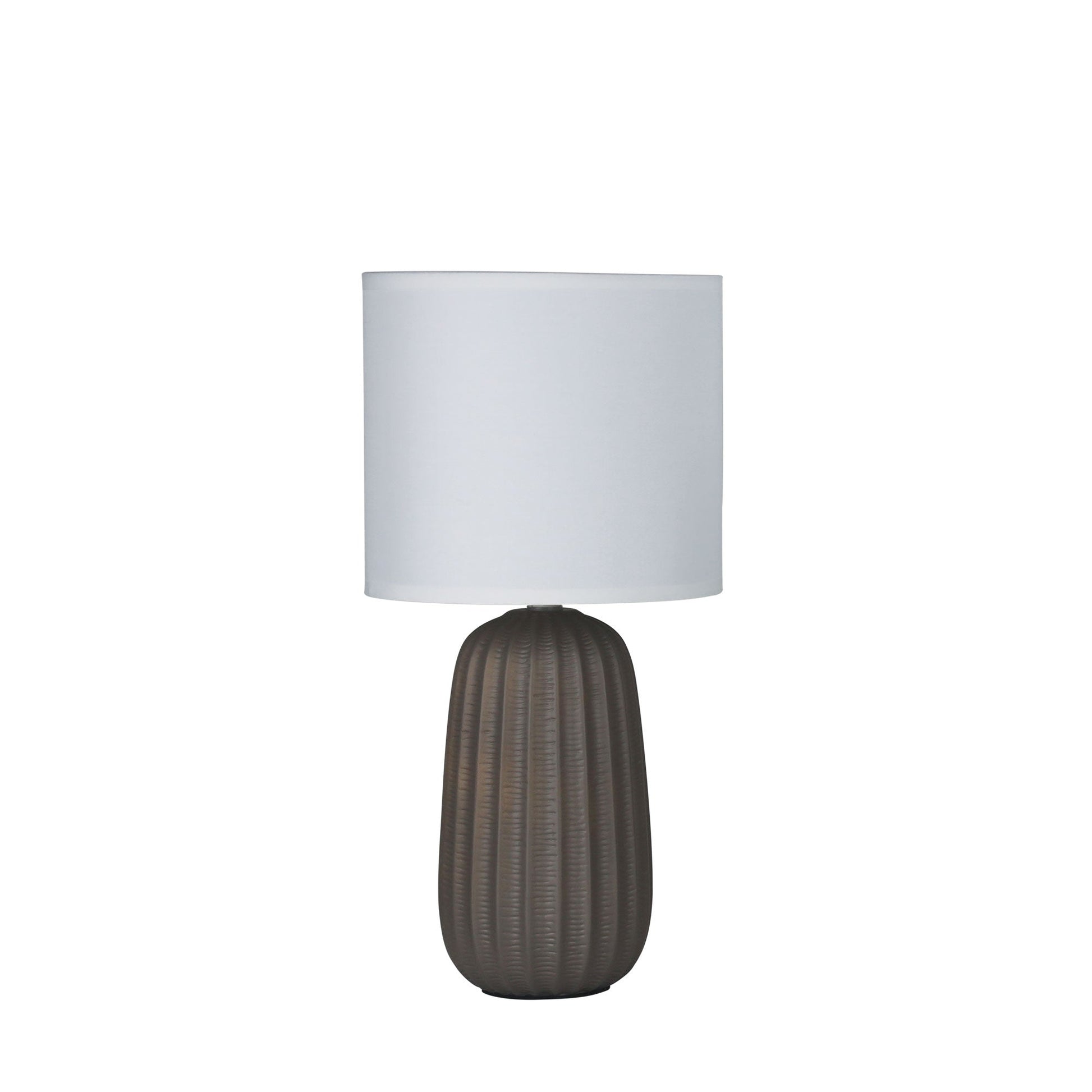 Taupe Complete Table Lamp with LED Tri Colour bulb option - Mases LightingOriel Lighting