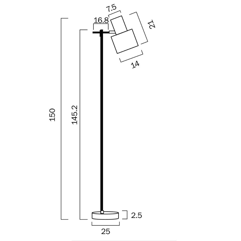 Telbix CROSET - 25W Floor Lamp - Mases LightingTelbix