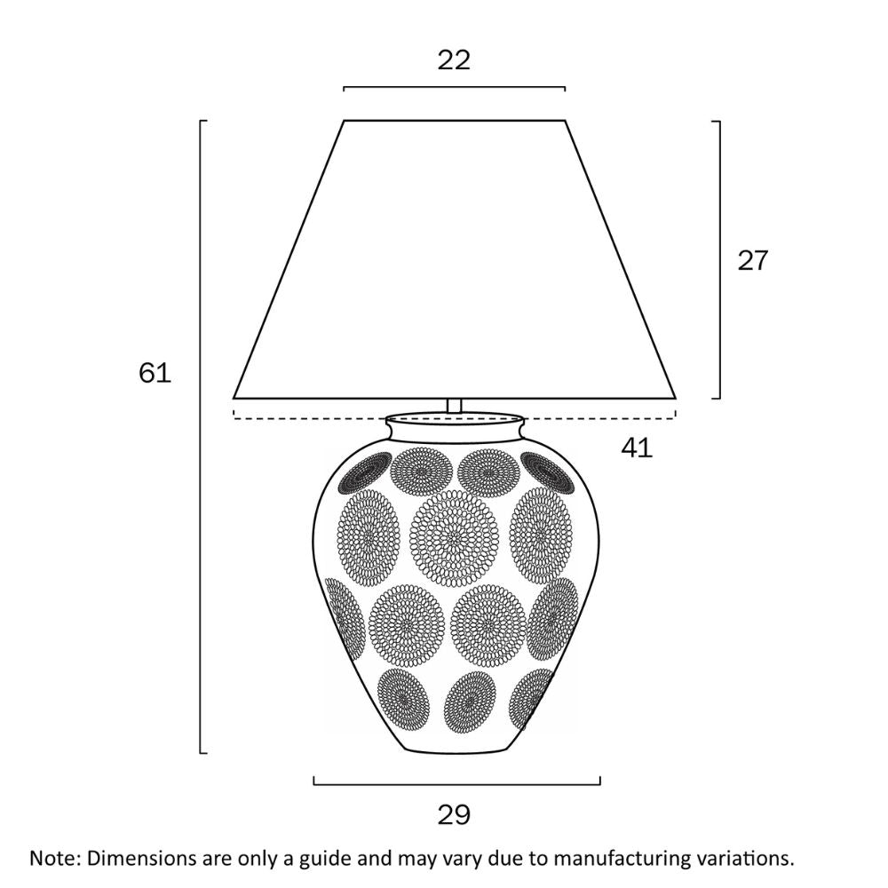 Telbix HANNAH - 25W Ceramic Table Lamp - Mases LightingTelbix
