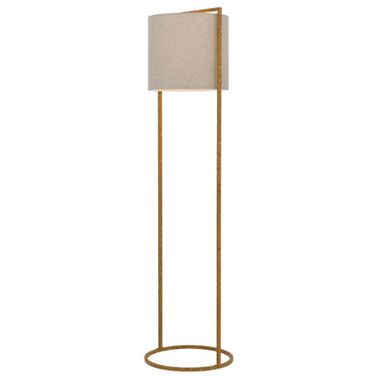 Telbix LOFTUS - Modern-Industrial Boxed Iron & Linen Floor Lamp - Mases LightingTelbix