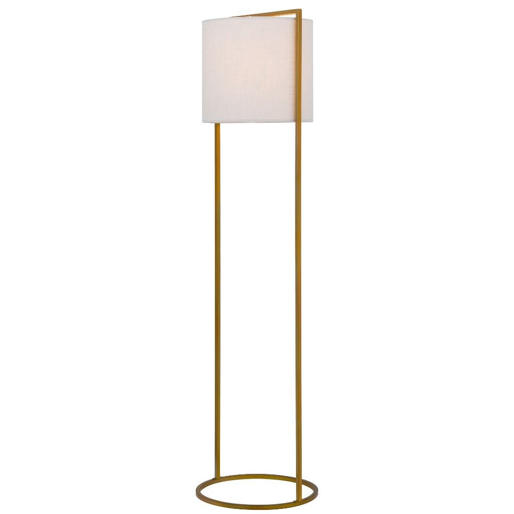 Telbix LOFTUS - Modern-Industrial Boxed Iron & Linen Floor Lamp - Mases LightingTelbix