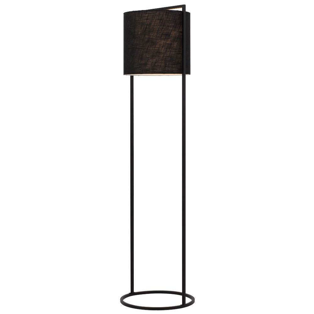 Telbix LOFTUS - Modern-Industrial Boxed Iron & Linen Floor Lamp - Mases LightingTelbix