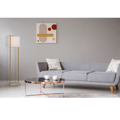 Telbix LOFTUS - Modern-Industrial Boxed Iron & Linen Floor Lamp - Mases LightingTelbix