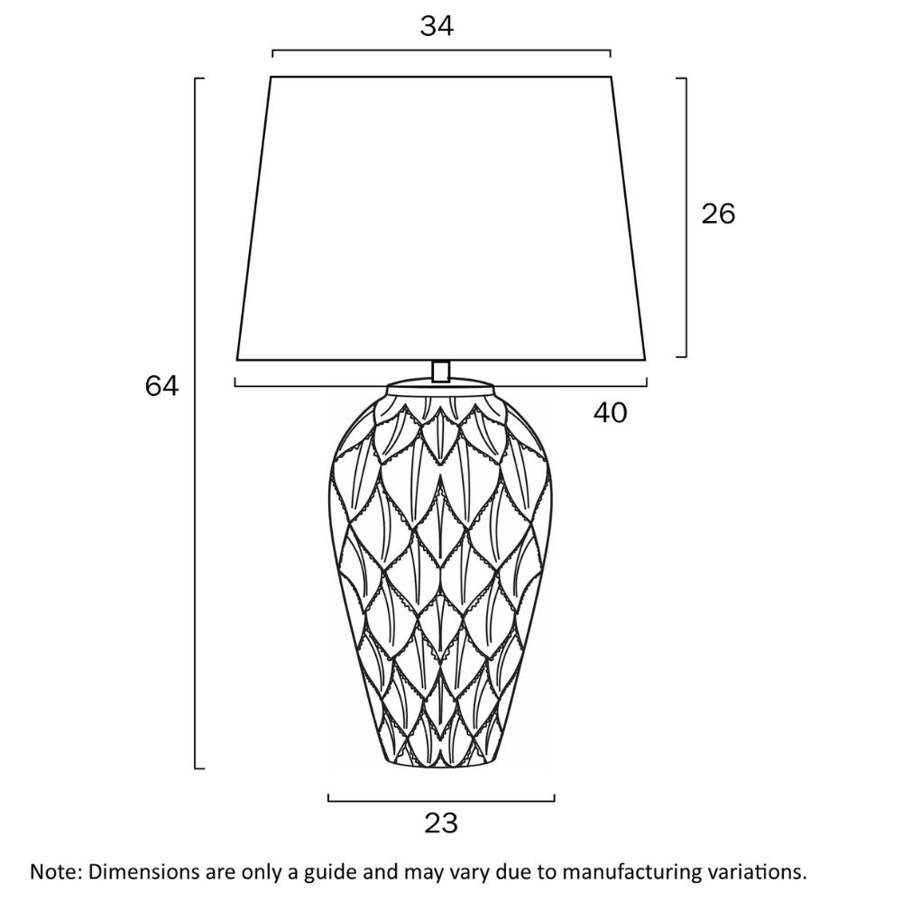 Telbix MADRID - Textured Ceramic Table Lamp - Mases LightingTelbix