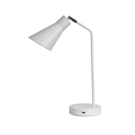 Thor Desk Lamp With USB White - Mases LightingOriel Lighting