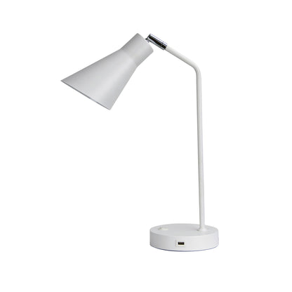 Thor Desk Lamp With USB White - Mases LightingOriel Lighting