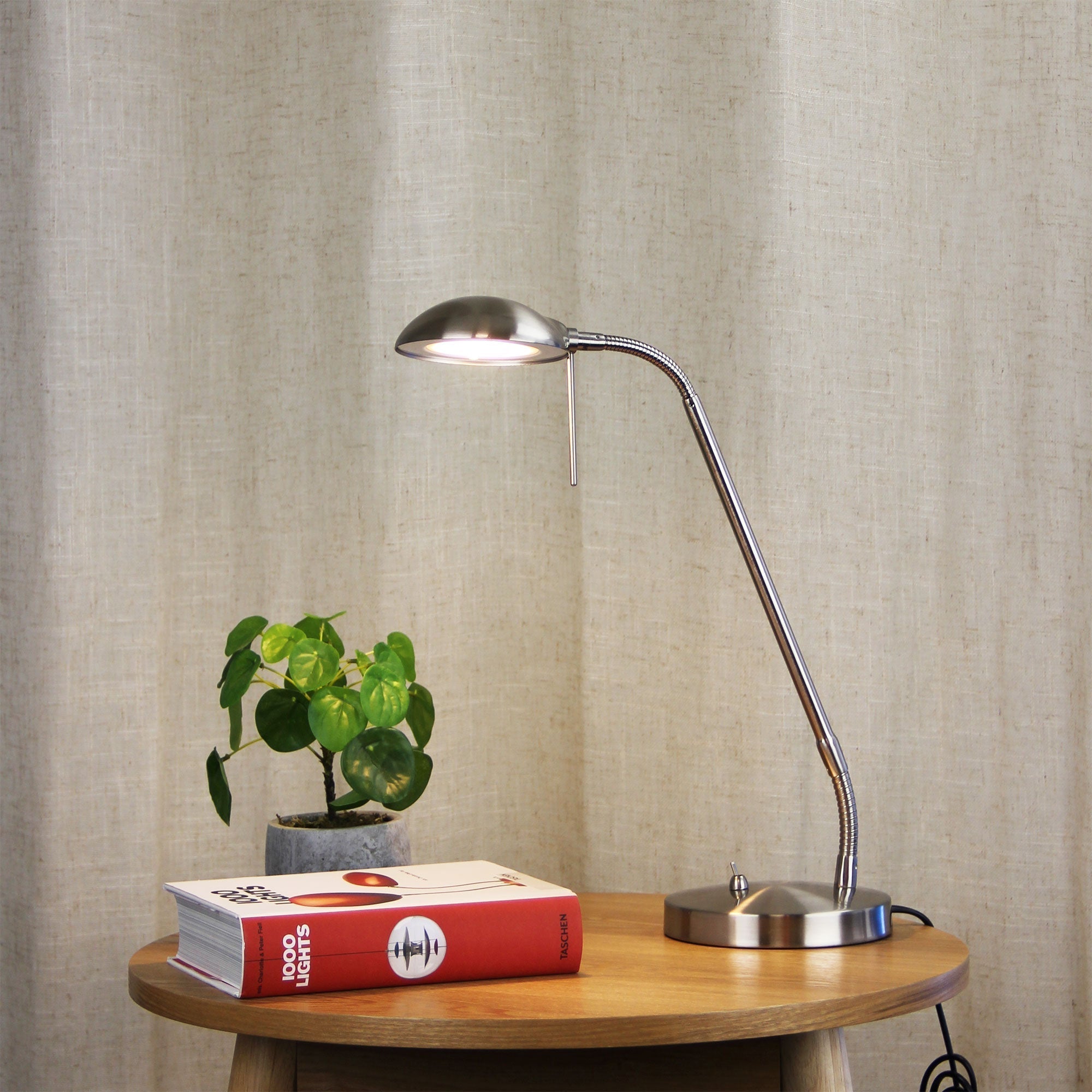 Timo LED Desk Lamp Brushed Chrome - Mases LightingOriel Lighting