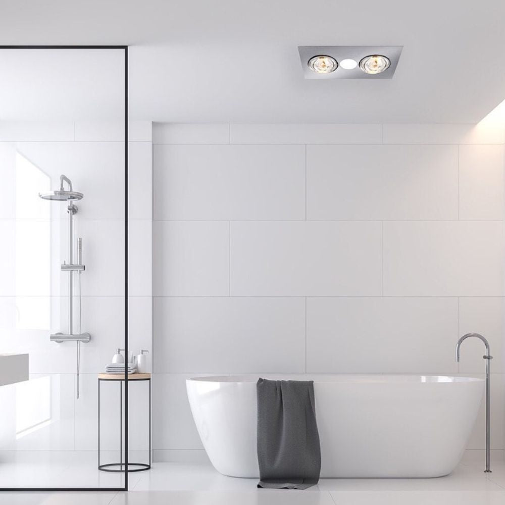 Ventair MYKA-2 - 3-in-1 Slimline Bathroom Heater Light & Exhaust Unit - Mases LightingVentair
