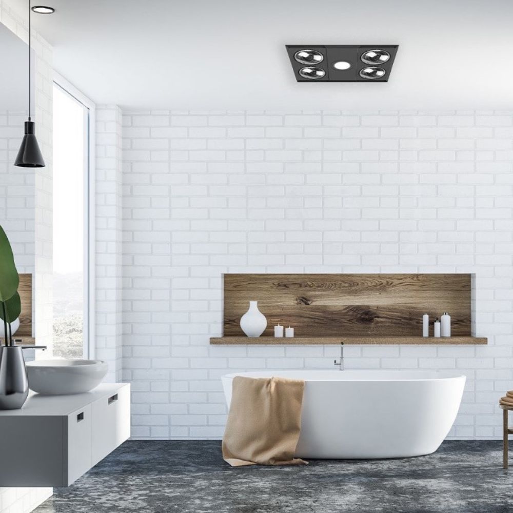 Ventair SIERRA-4 - 3-In-1 Bathroom Unit Heat Light & Exhaust - Mases LightingVentair
