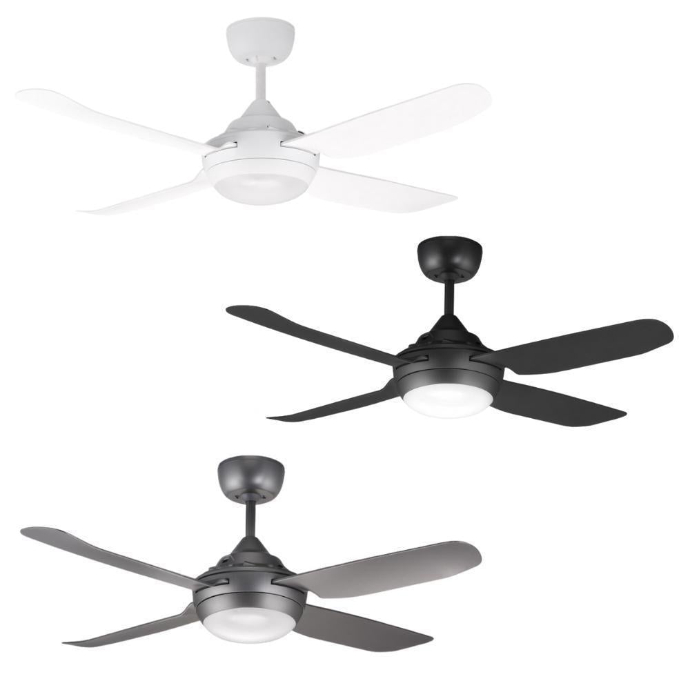 Ventair SPINIKA-48-LIGHT - 4 Blade 1220mm 48" AC Ceiling Fan With 20W Colour Changeable LED Light - Mases LightingVentair