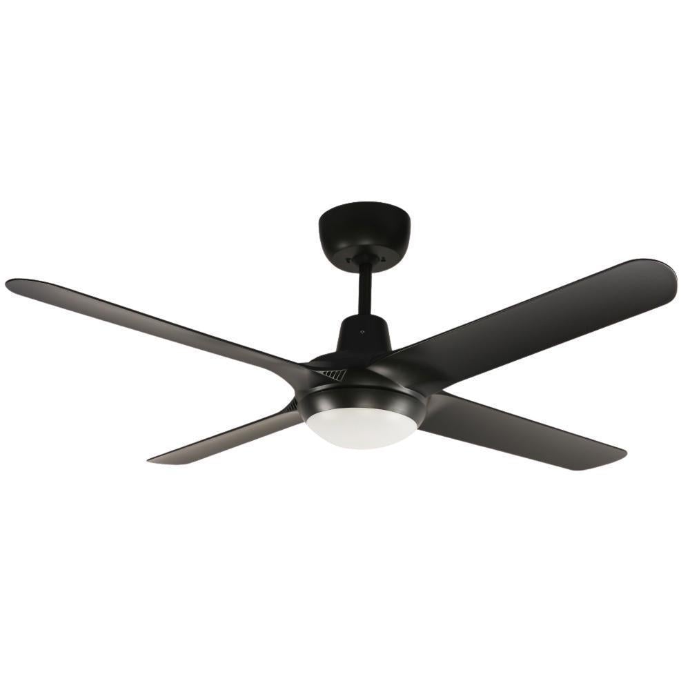 Ventair SPYDA-56-LIGHT - 4 Blade 1400mm 56" Fully Moulded PC AC Ceiling Fan With 20W LED Light - Mases LightingVentair