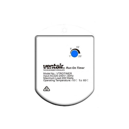 Ventair TIMER-EXHAUST-FAN - 200W Fixed Run On Timer - Mases LightingVentair