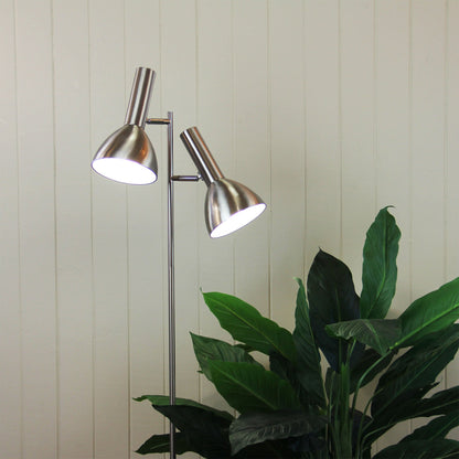 Vespa 2 Light Floor Lamp Brushed Chrome - SL98572BC - Mases LightingOriel Lighting