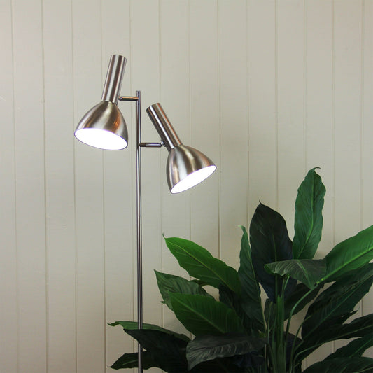 Vespa 2 Light Floor Lamp Brushed Chrome - SL98572BC - Mases LightingOriel Lighting