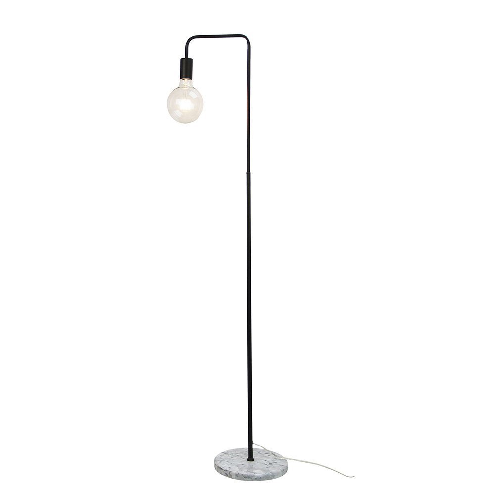 Ville 1 Light Floor Lamp Marble & Black - OL93733BK - Mases LightingOriel Lighting