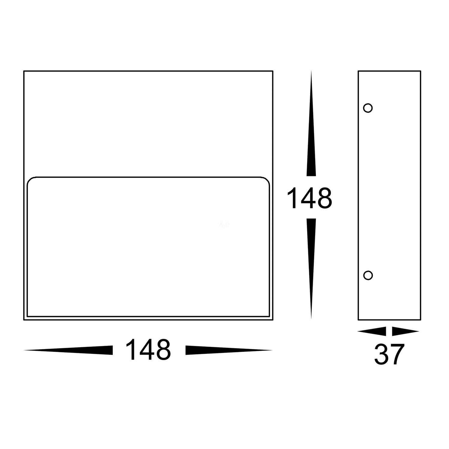 Virsma LED Step Light Square Tri-Colour in Black/White Havit Lighting - HV3276T-BLK, HV3276T-WHT