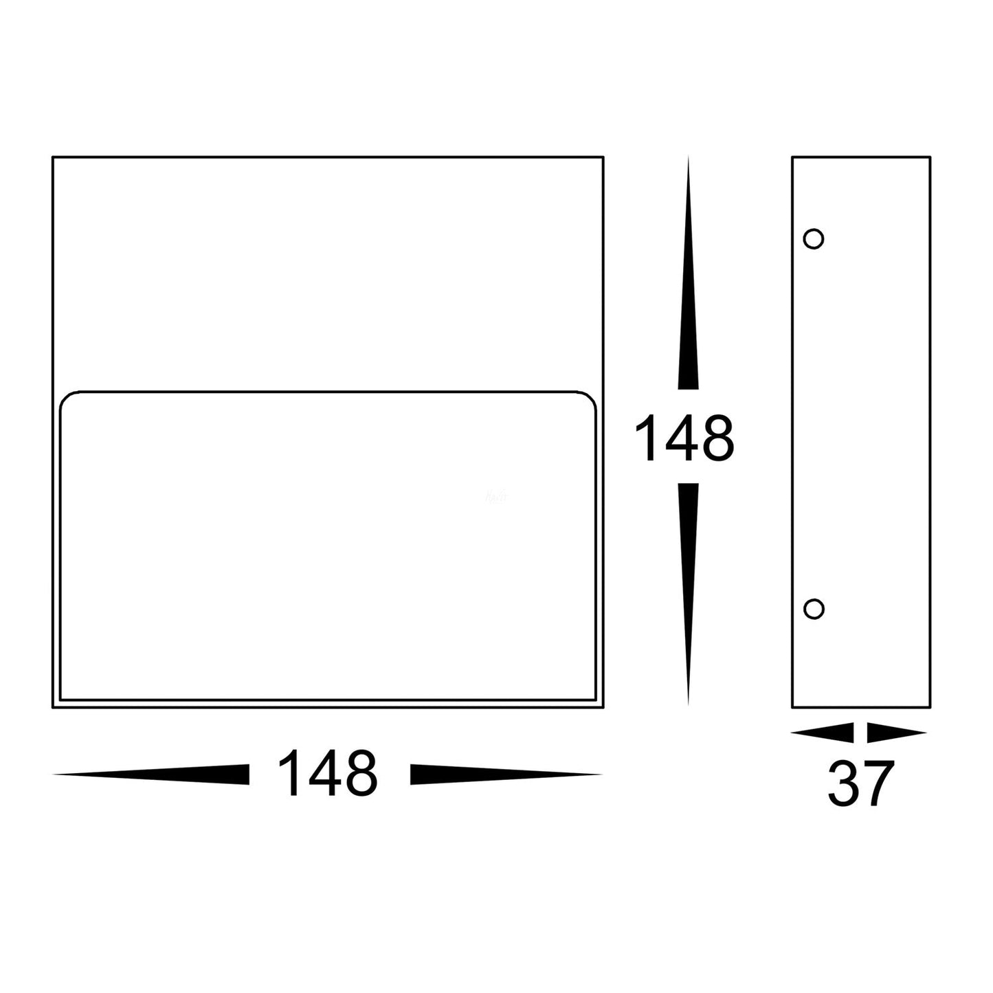 Virsma LED Step Light Square Tri-Colour in Black/White Havit Lighting - HV3276T-BLK, HV3276T-WHT - Mases LightingHavit Lighting