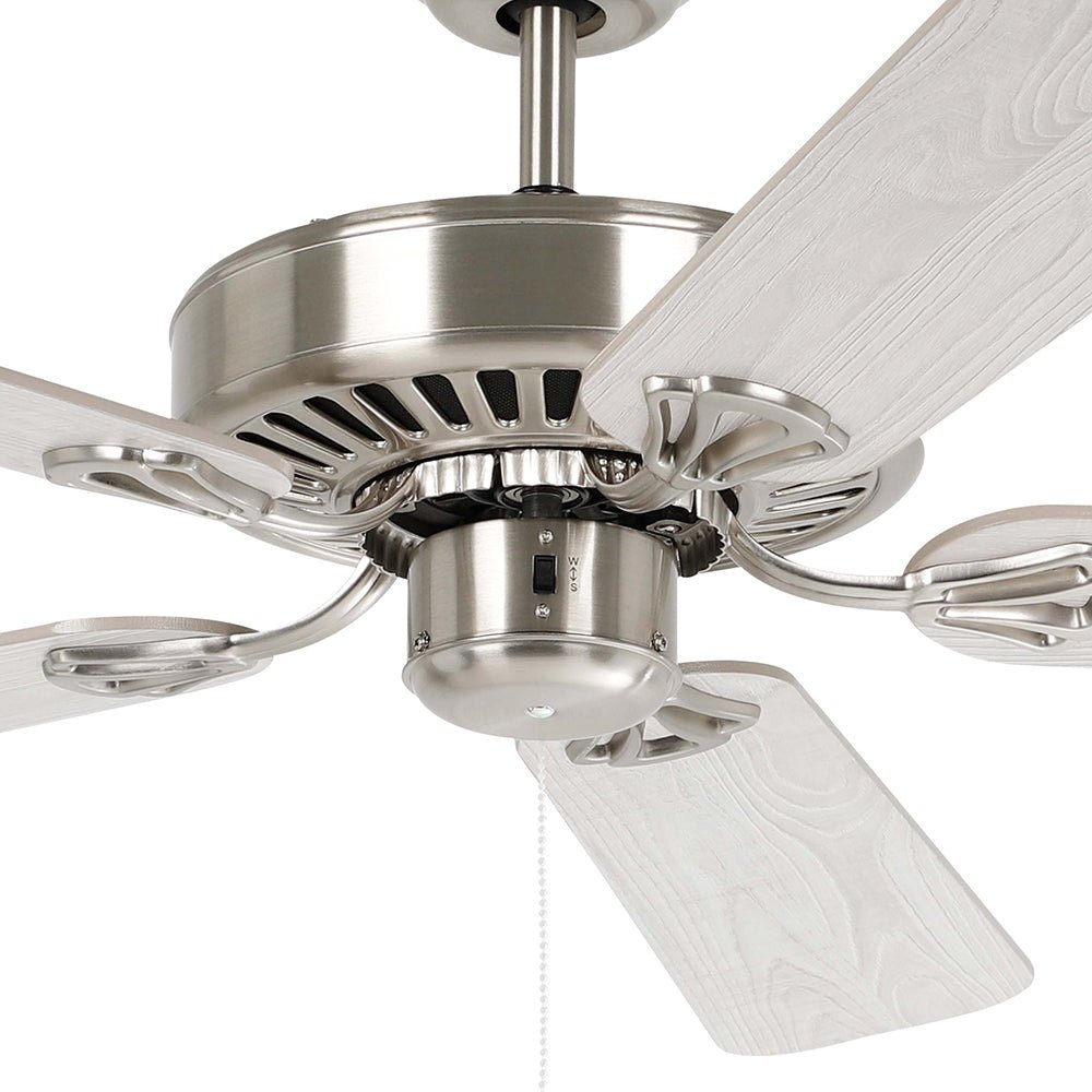 Waikiki 52" AC Fan Satin Nickel / Oak Blades - 20518108 - Mases LightingEglo