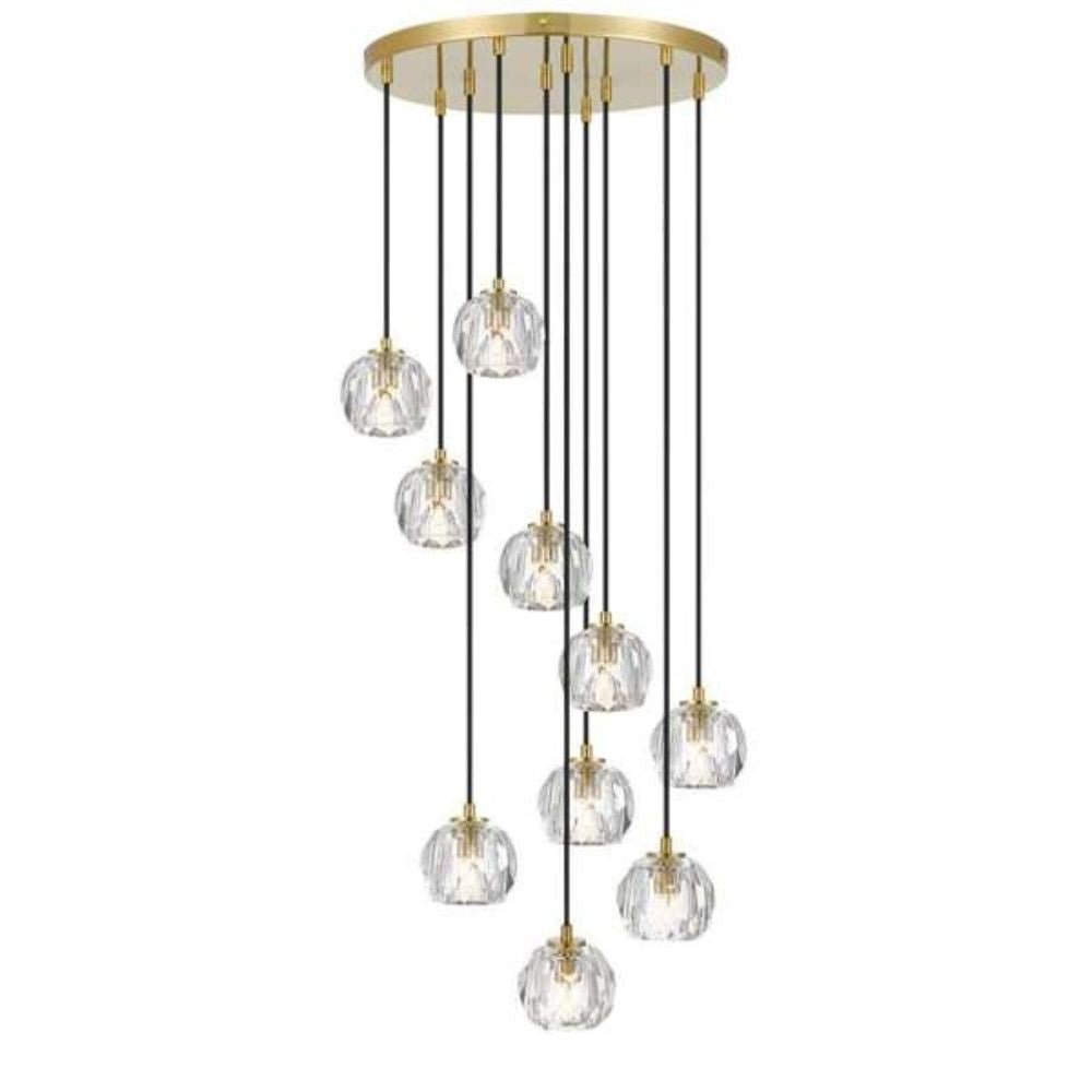 ZAHA - 30W Replaceable G9 LED 10 Light Pendant - 3000K - Mases LightingTelbix