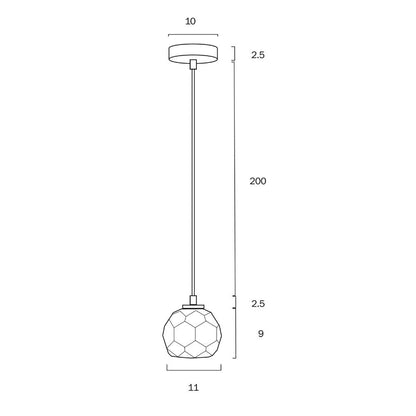 ZAHA - 3W Replaceable G9 LED 1 Light Pendant - 3000K - Mases LightingTelbix