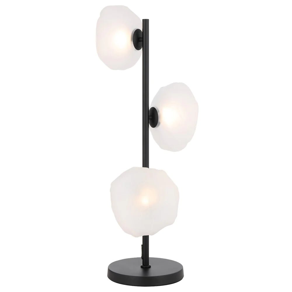 Zecca Table Lamp Black & Frost ZECCA TL3-BKFR Telbix Lighting - Mases LightingTelbix